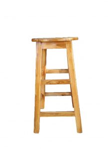 เก้าอี้สตู ท๊อปกลม เก้าอี้ไม้ ทรงสูง สี่เหลี่ยม ด้านข้าง