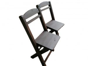 เก้าอี้ไม้ มีพนักพิง พับได้ ข้าง งานทำสี